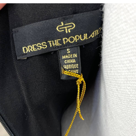 Dress The Population Ingrid Sequin Trumpet Gown In Black Size Small New - Picture 15 of 16